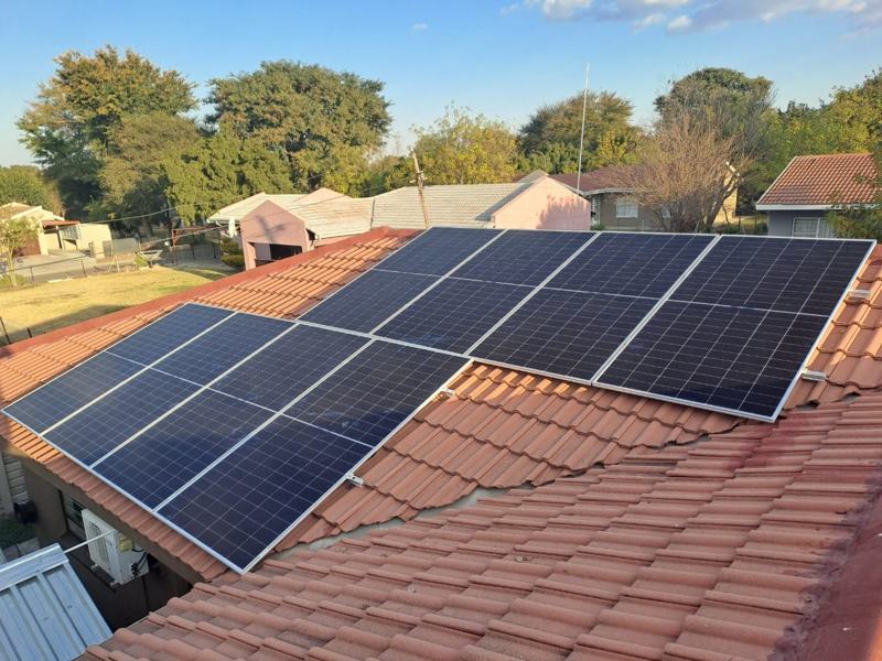 Solar array on a residential tiled roof